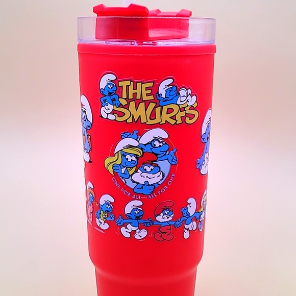 Red Smurfs Tumbler with Handle - Picture 3 of 4